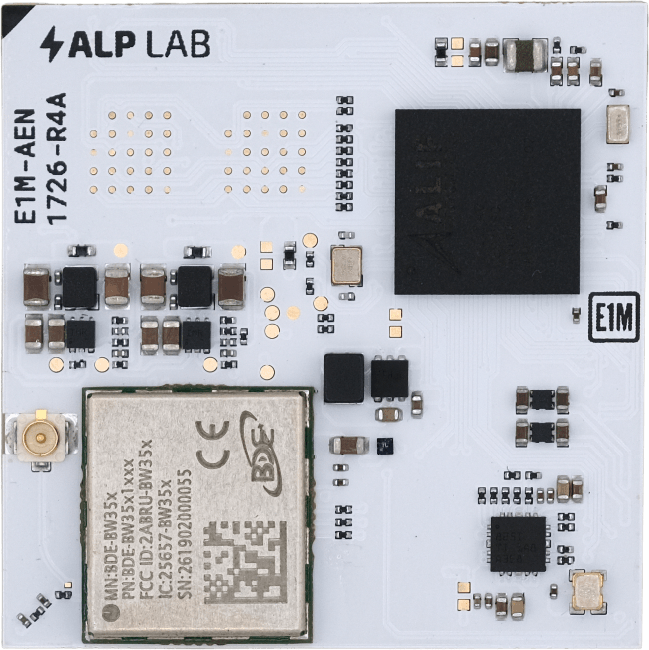 E1M-AEN module, dimensioned