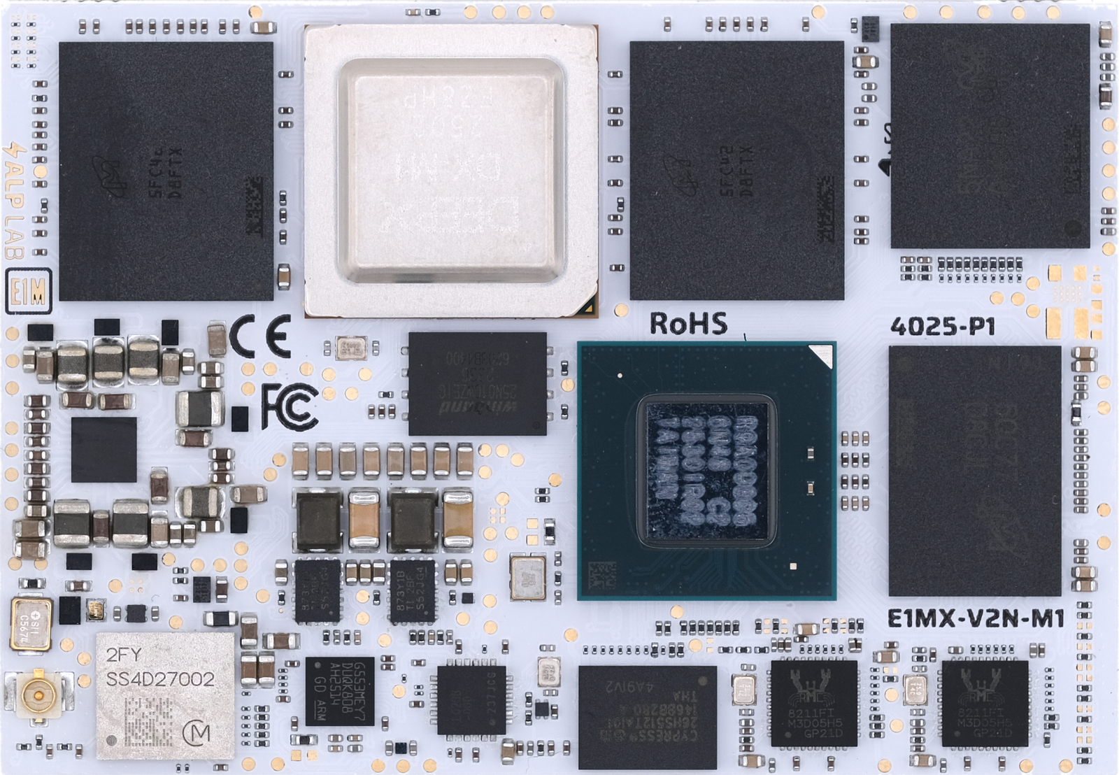 E1M-X V2N+M1 module, dimensioned